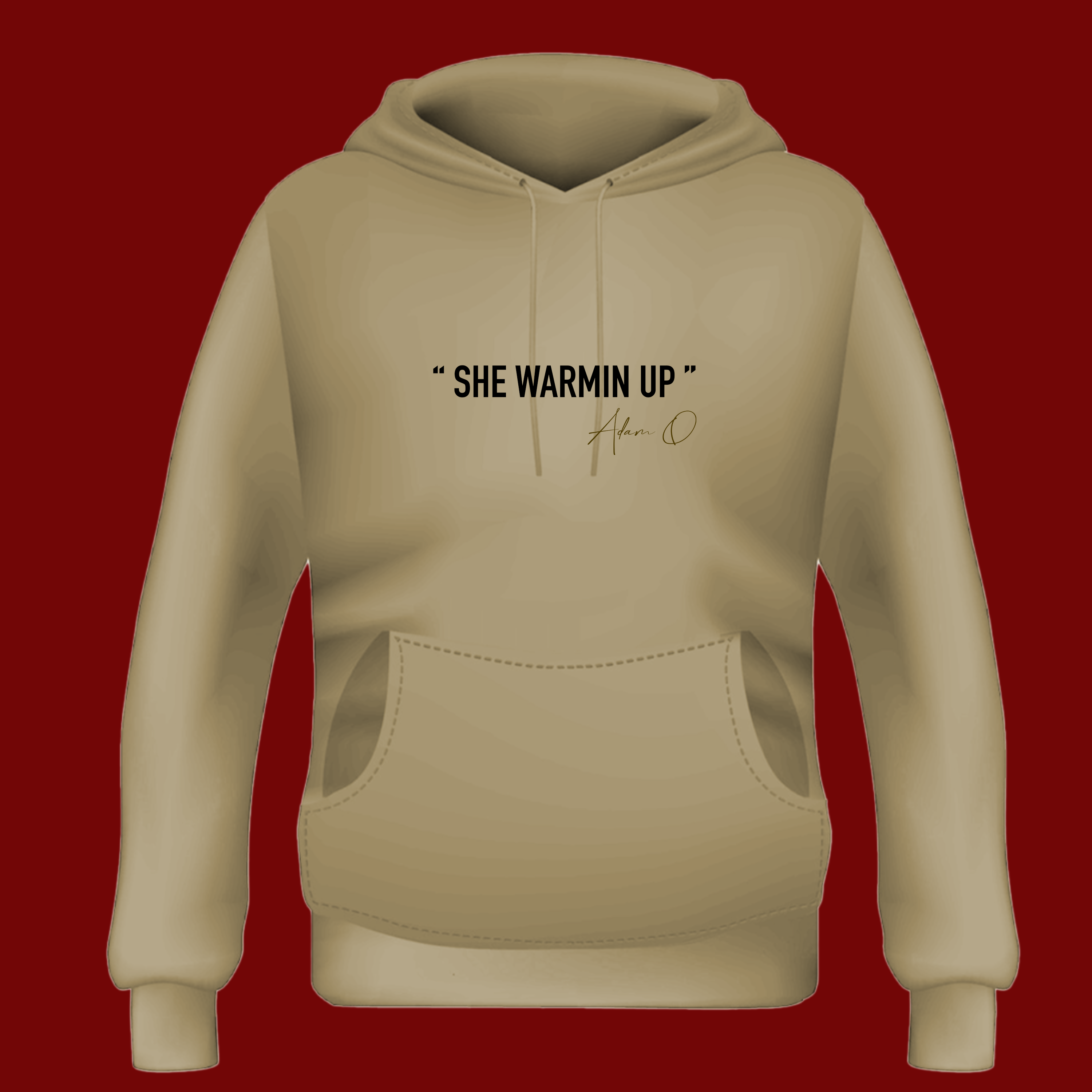 She Warmin Up (Beige - Unisex Hoodie Set)