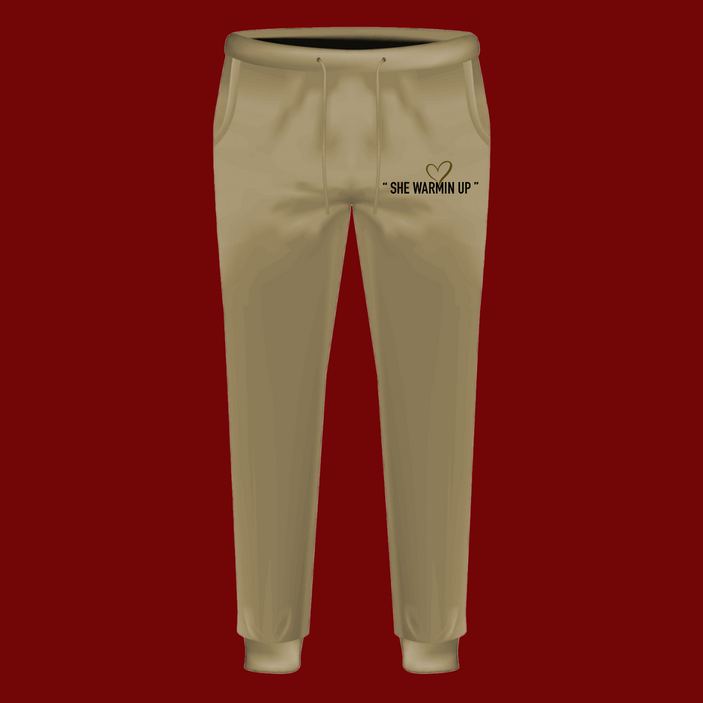She Warmin Up (Beige - Unisex Hoodie Set)