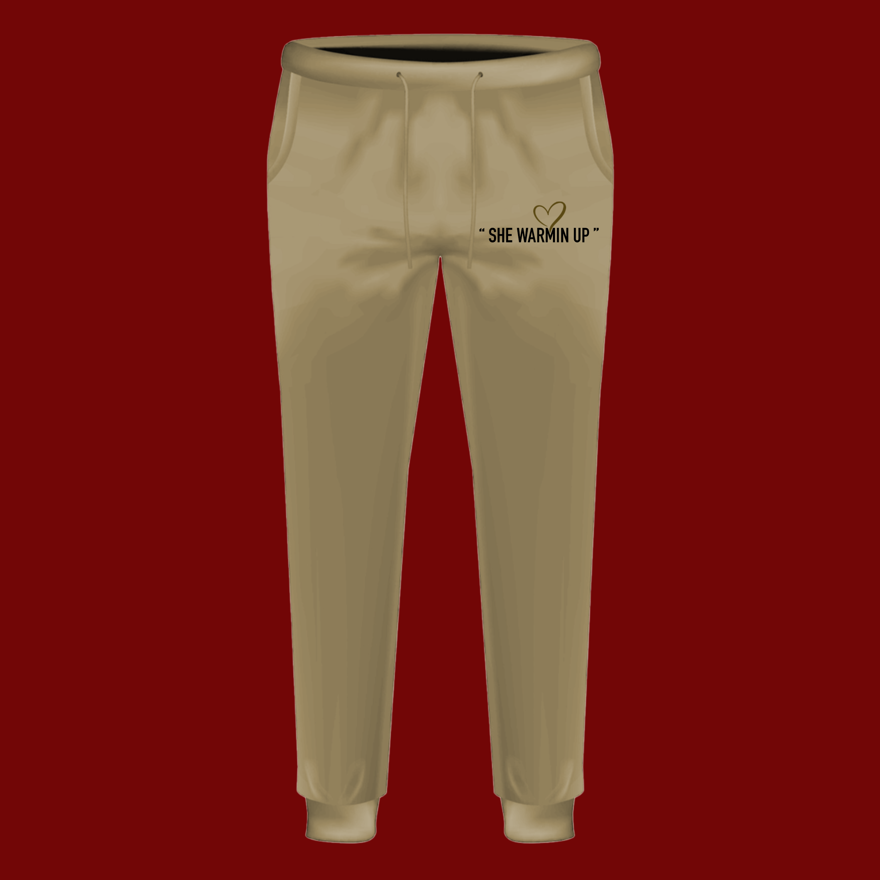 She Warmin Up (Beige - Unisex Hoodie Set)